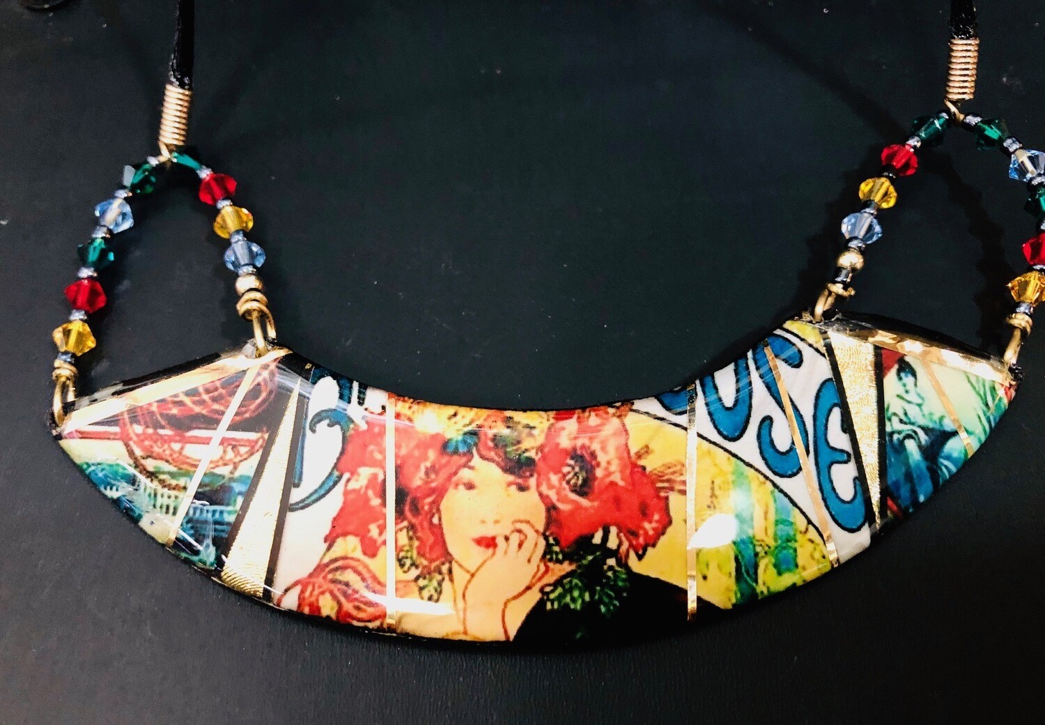 Art Nouveaux Mucha Collar Piece - by John T Crutchfield Art Nouveaux Mucha Collar Piece - by John T Crutchfield