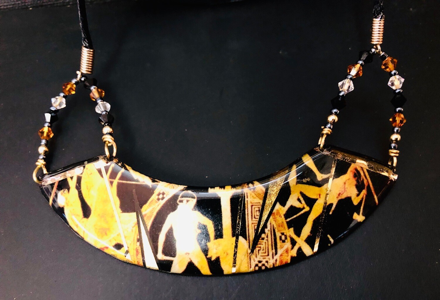 Greek antique U collar Necklace