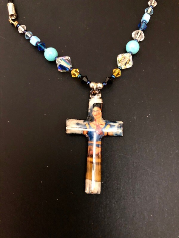 Freda Kahlo & Art Nouveau Necklace