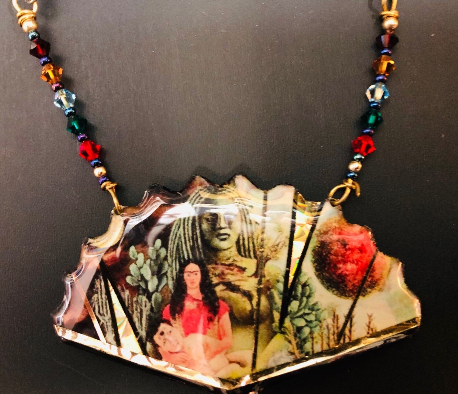 Freda Kahlo Fan Neckcace