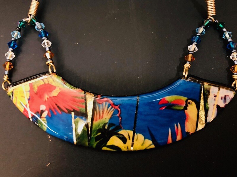 Tropical Parrot Jungle U collar