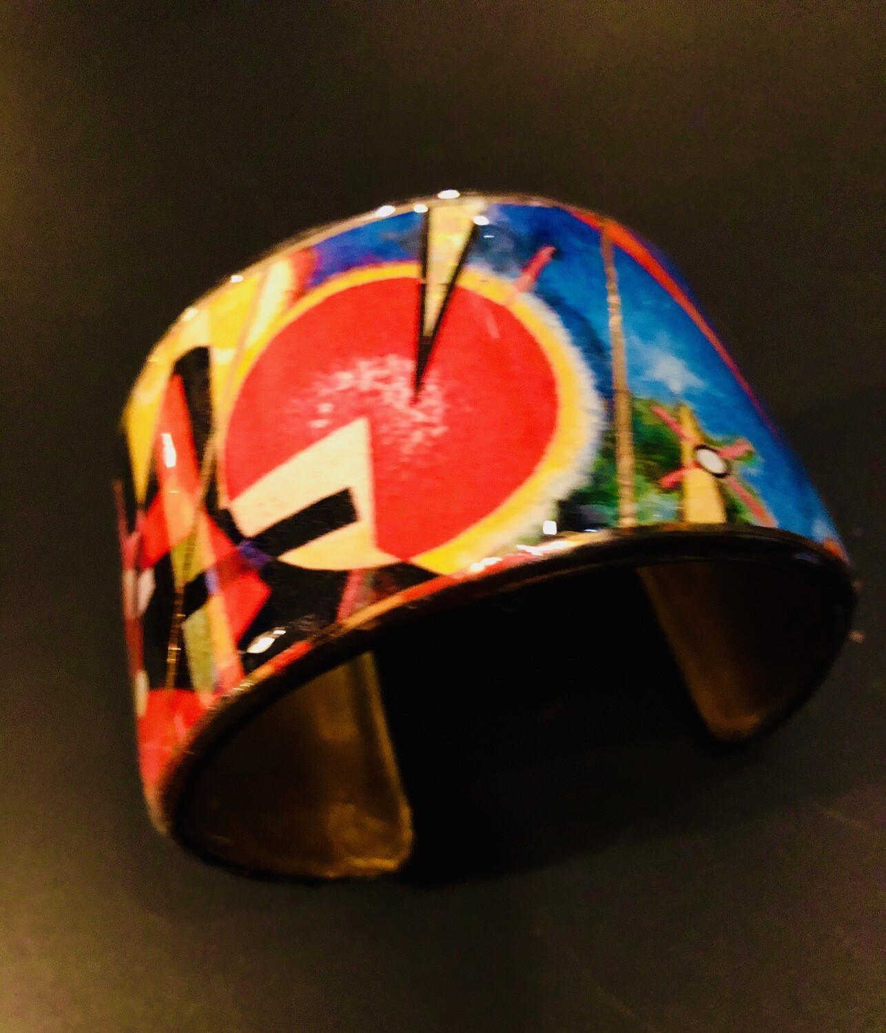 Kandinsky Red modern Art Bracelet