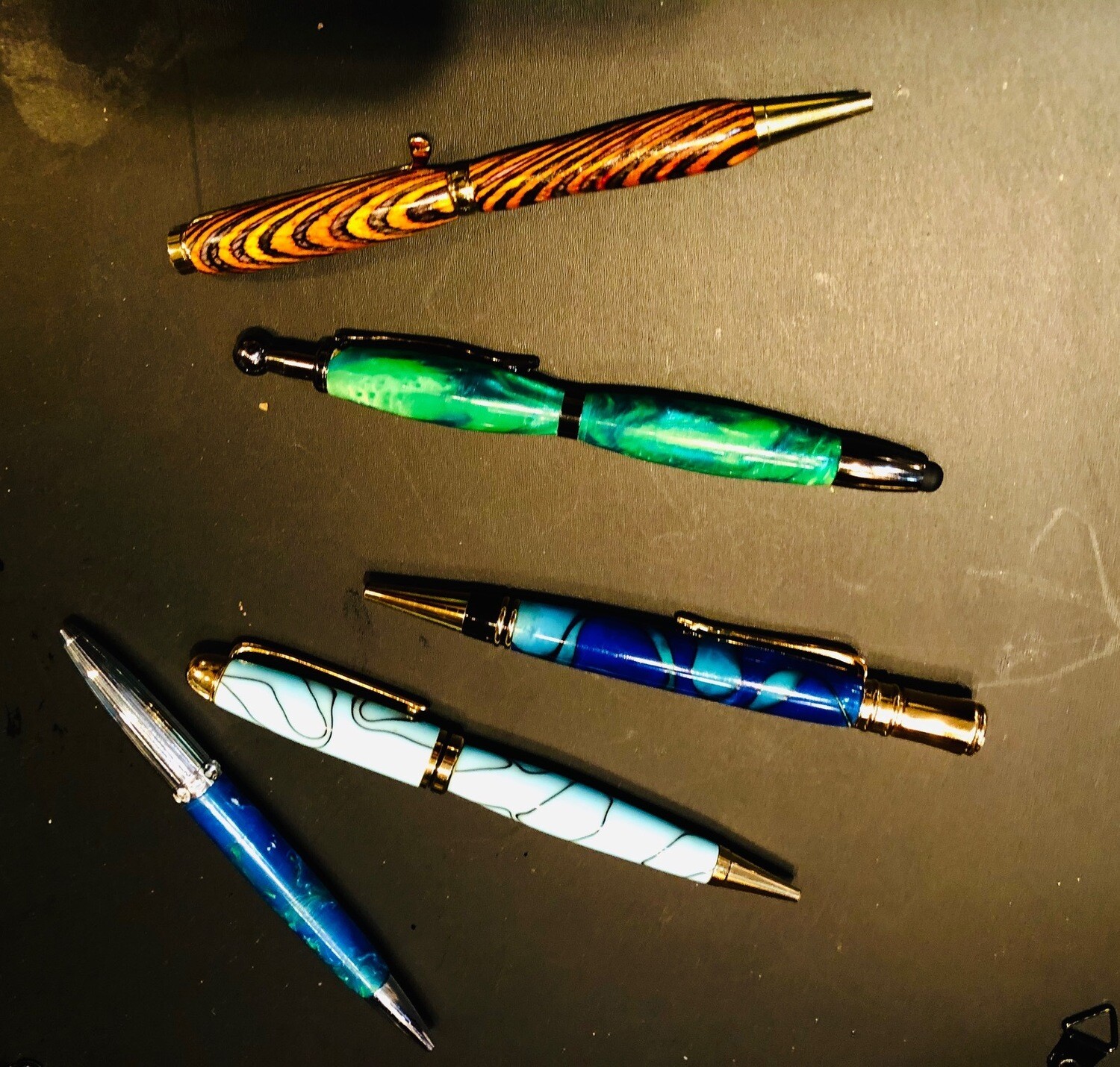 Redwood hand turned Pens by Pete Turner