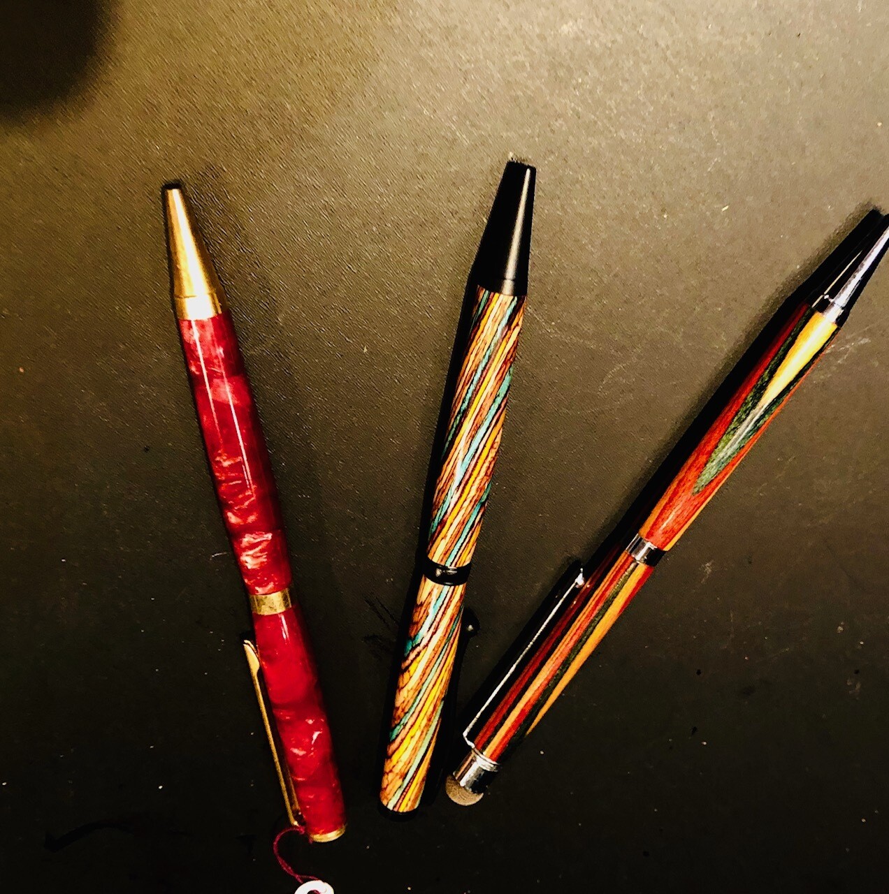 Redwood hand turned Pens by Pete Turner