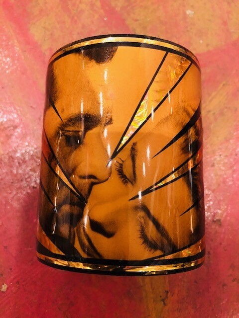 Large Old Style Movie Star & Abstract Cuff Large Old Style Movie Star & Abstract Cuff