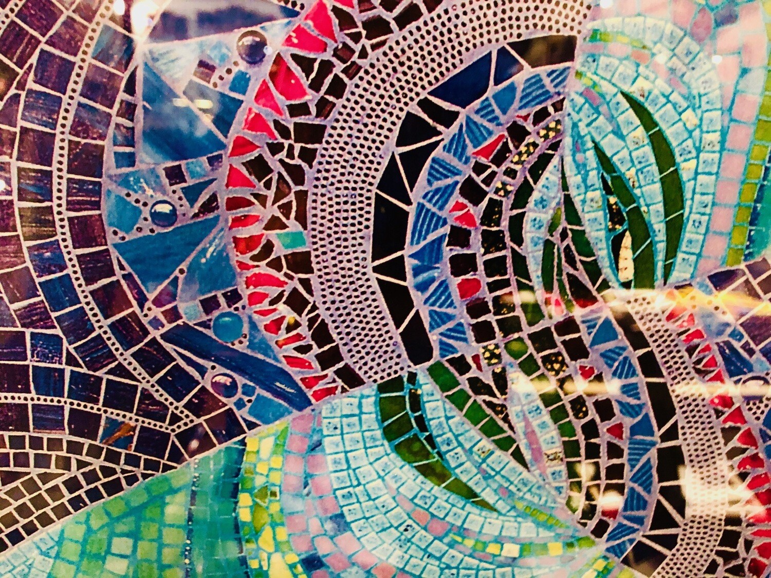 Multi Mosaic Turquoise Wall Piece - Donna parsons Multi Mosaic Turquoise Wall Piece - Donna parsons
