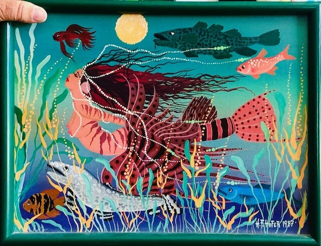 Sold Herbert Hofer -..Miami based artist Tropical Island fantasy Expressionism