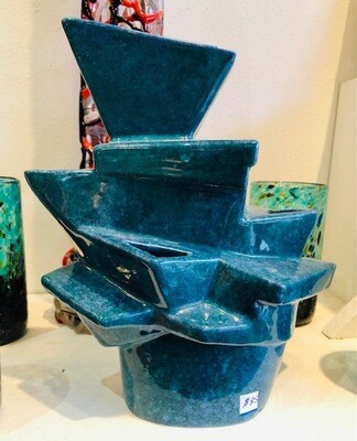 Step Ladder ceramic flower vase-Charlie Nalle