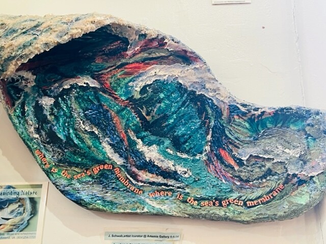 "Seas Green Membrane"  Wall Sculpture by Judith Schwab