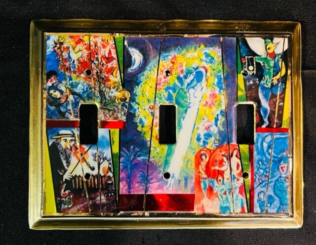Multi-image Chagal switchplate Multi-image Chagal switchplate