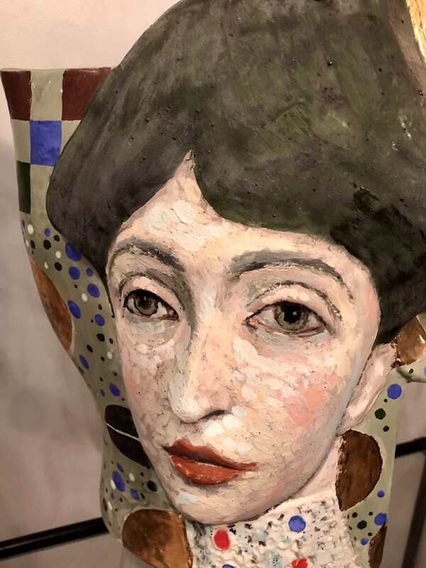 SOLD..Adele Gustav Klimt's famous Golden Girl ceramic tea pot by Noi Volkov SOLD..Adele Gustav Klimt's famous Golden Girl ceramic tea pot by Noi Volkov