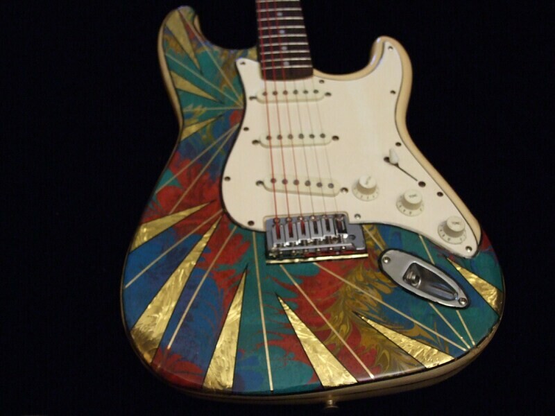 SOLD !! Hendrix Psychedelic Electric Fender Guitar SOLD !! Hendrix Psychedelic Electric Fender Guitar