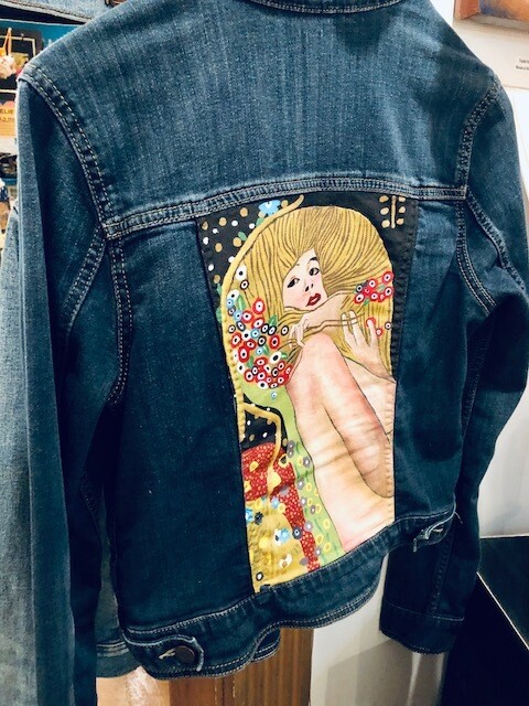 SOLD !!Art Nouveau Blue Jean Jackets by Nicola Merriman SOLD !!Art Nouveau Blue Jean Jackets by Nicola Merriman
