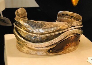 SOLD !!Forged Sterling silver Copper Brass bracelets SOLD !!Forged Sterling silver Copper Brass bracelets