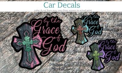 By The Grace of God Car Decals