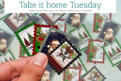 Holiday "stamp" stickers