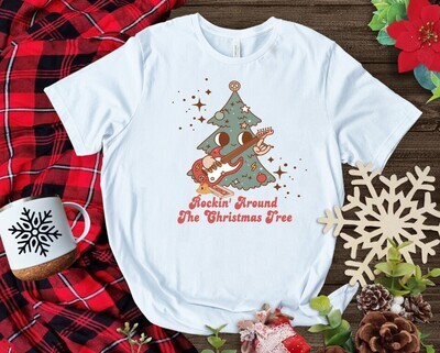 Rockin Around The Christmas Tree Screen Print Transfer