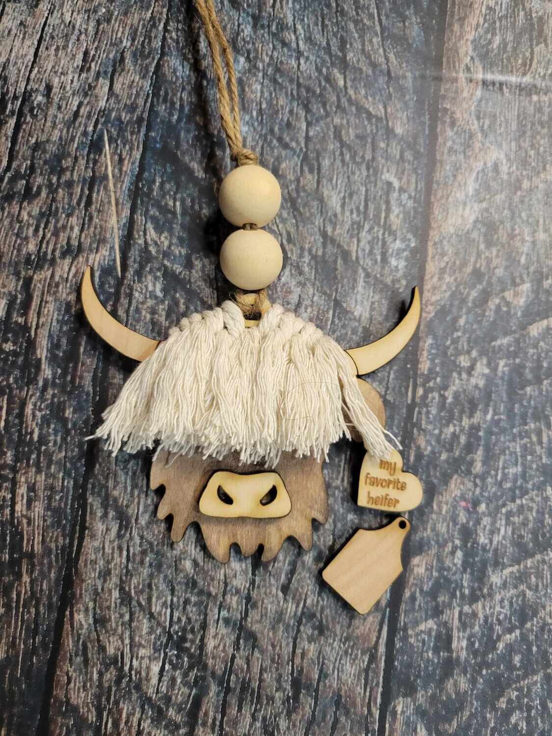 Highland Cow DIY Kit with either Wood or MDF tags