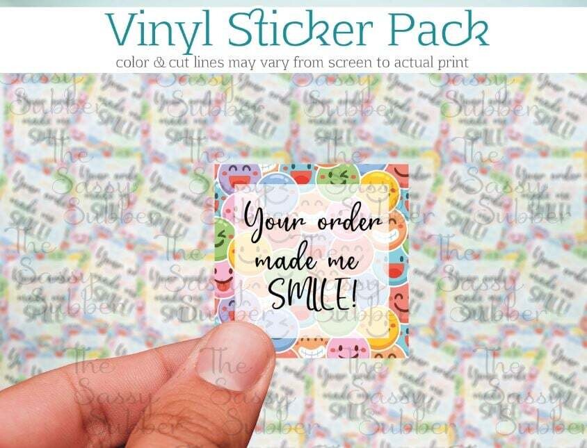 Your order made me Smile Packaging Stickers