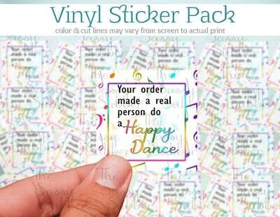 Happy Dance Packaging Stickers