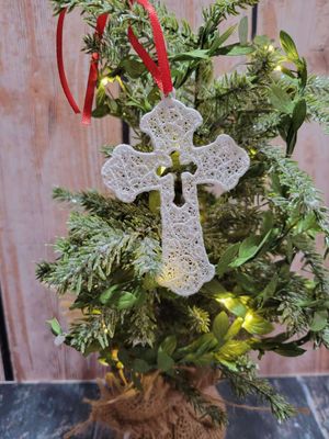 Finished FSL Cross Ornament