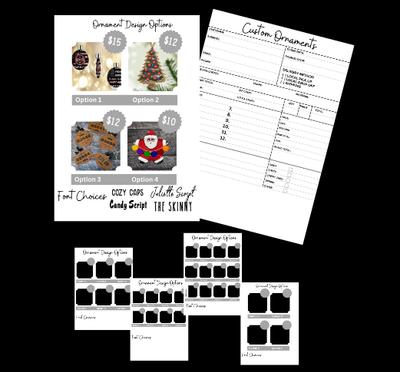 Free  Ornament order form template PNG
