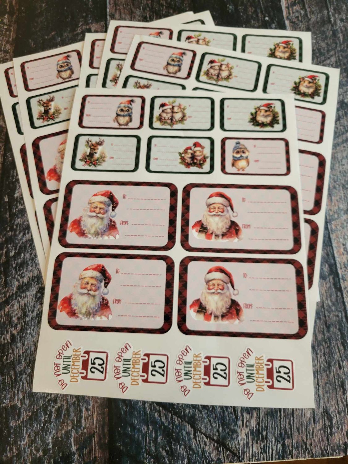 Christmas Sticker Labels 1