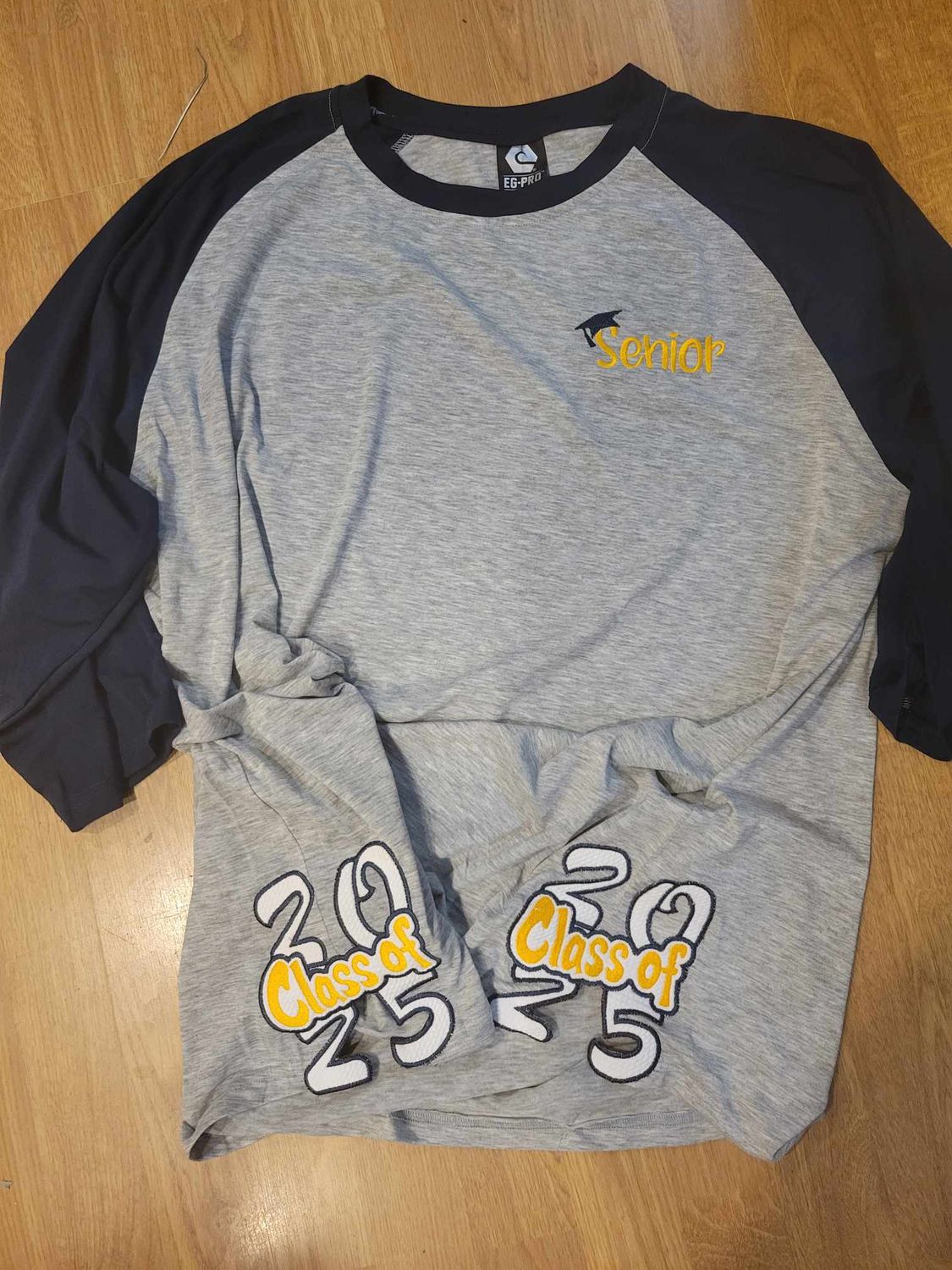 Class of 2025 Side split design with senior Left chest design