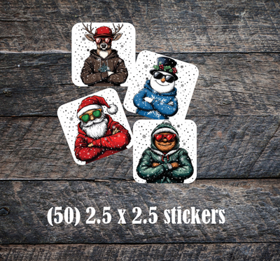 Christmas Hoodie Characters  Stickers