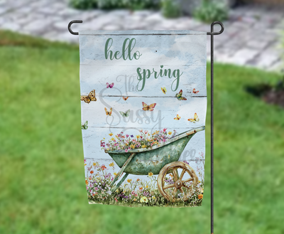 Spring Wheelbarrow Sublimation Design