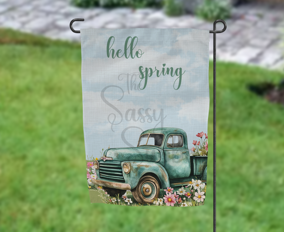 Spring Truck Sublimation Design