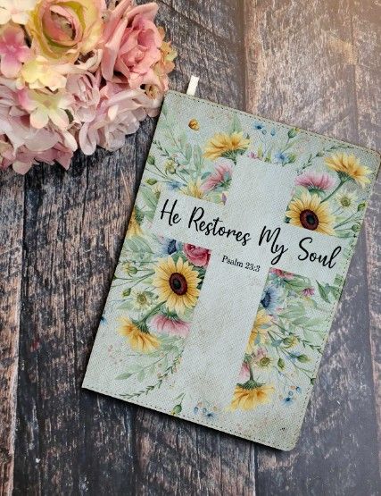 He Restores my Soul Journal/Notebook  Sublimation Design