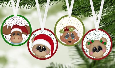 Round Christmas Ornament  Bundle