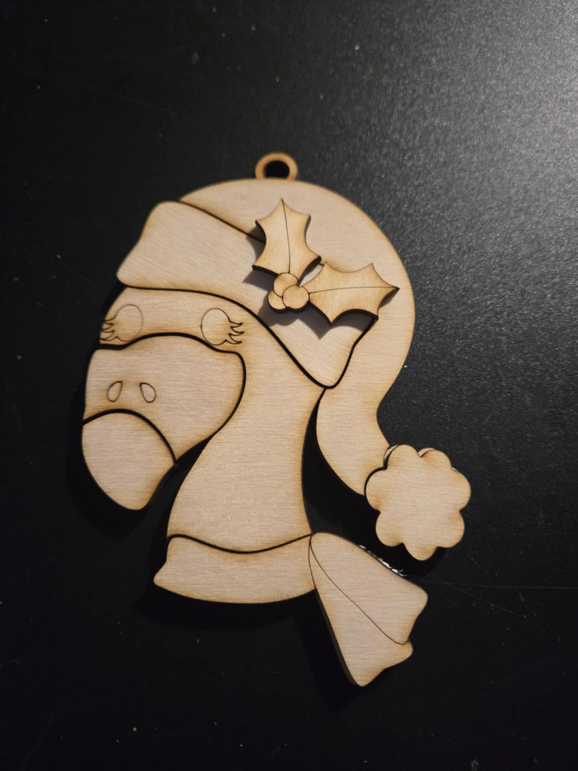Flamingo Head Laser File Ornament