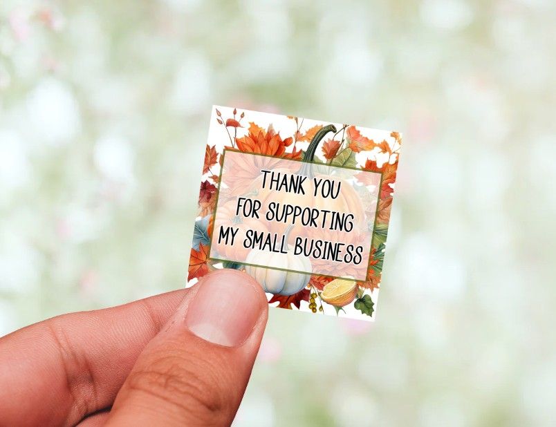 Fall Thank You Stickers
