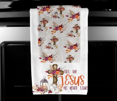 Fall for Jesus towel set Digital Design
