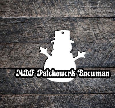MDF Patchwork Snowman 5 pack