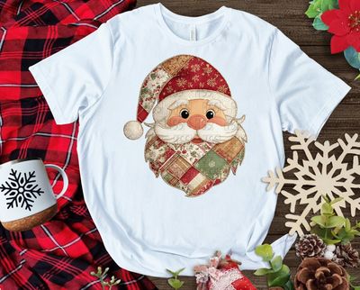 Patchwork  Santa For DTF or Sublimation