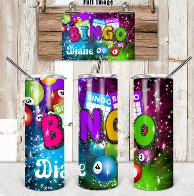 Bingo Design in both 16 ounce and 20 ounce light and dark