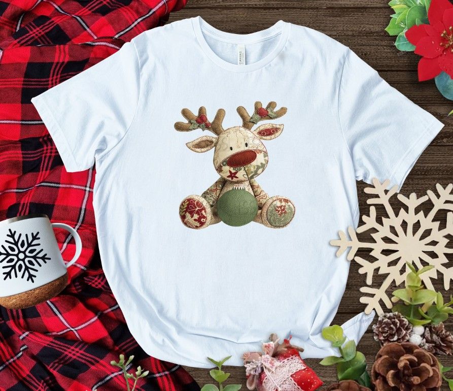 Patchwork Reindeer  For DTF or Sublimation