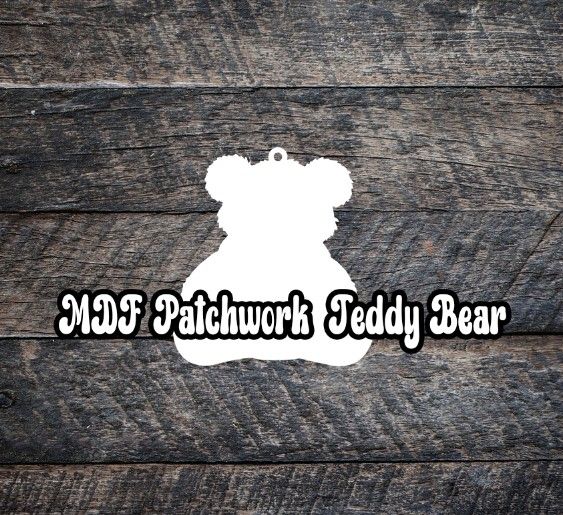 MDF Patchwork Teddy Bear  5 pack