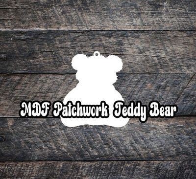 MDF Patchwork Teddy Bear  5 pack