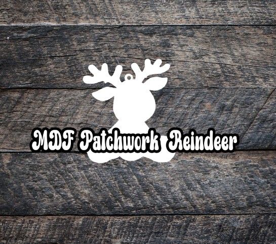MDF Patchwork Reindeer  5 pack