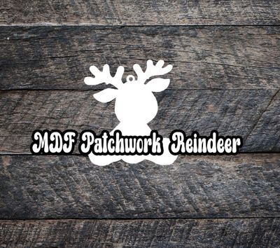 MDF Patchwork Reindeer  5 pack