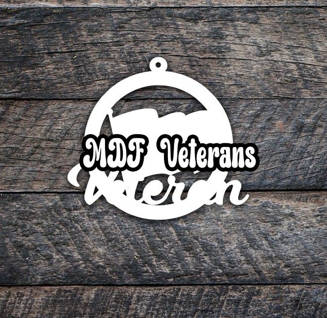 MDF  Sublimation Veterans Ornament  5 pack