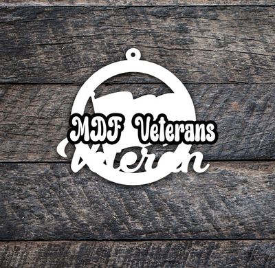 MDF  Sublimation Veterans Ornament  5 pack