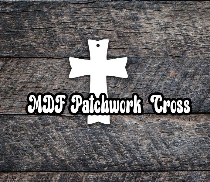 MDF Patchwork Cross  5 pack