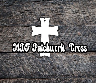 MDF Patchwork Cross  5 pack