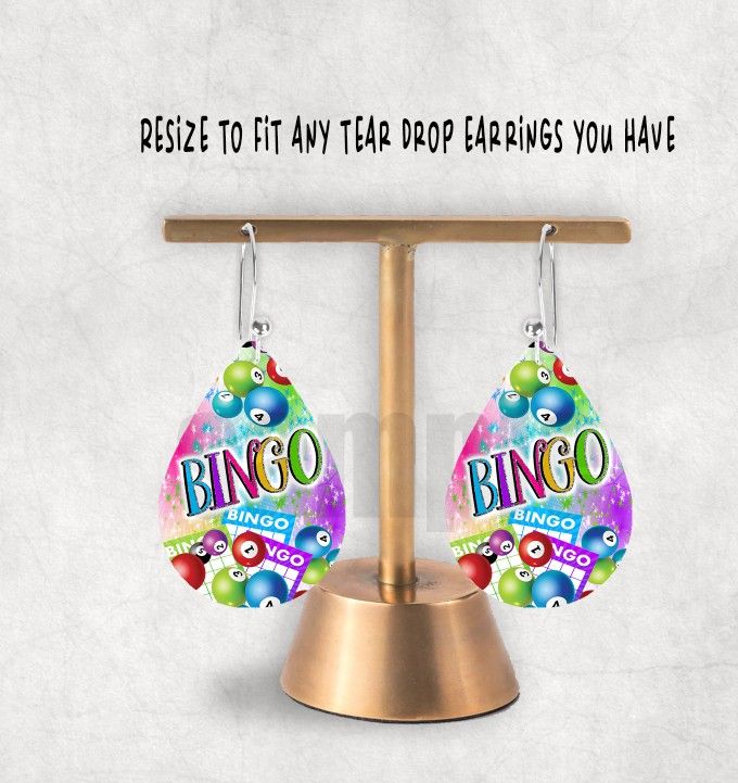 Bingo Earring Digital File