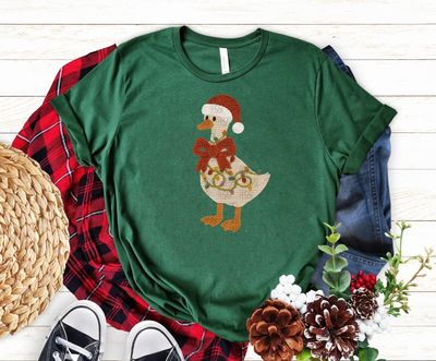 Silly Christmas Goose  Shirt Design DTF or Sublimation